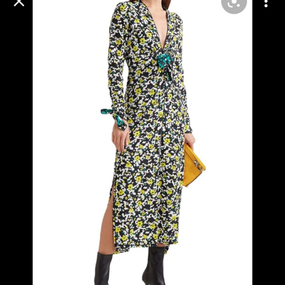 Proenza Schouler knotted crepe dress
